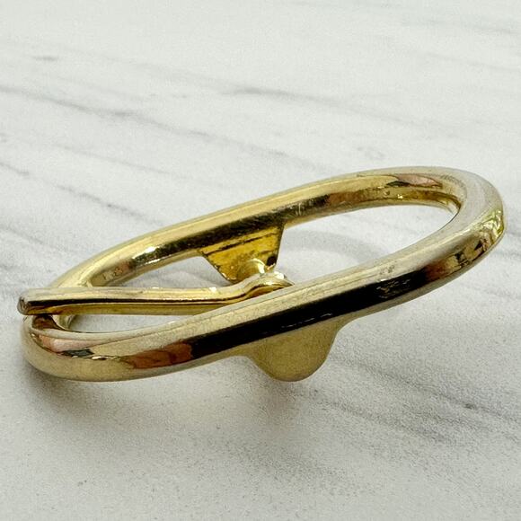 Oval Gold Tone Simple Basic Belt Buckle - Picture 4 of 14